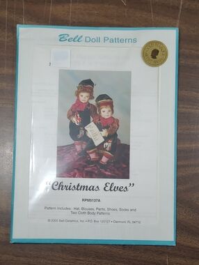 'Christmas Elves' Kids Doll Sewing Pattern - Teal Accent #RPM5137A